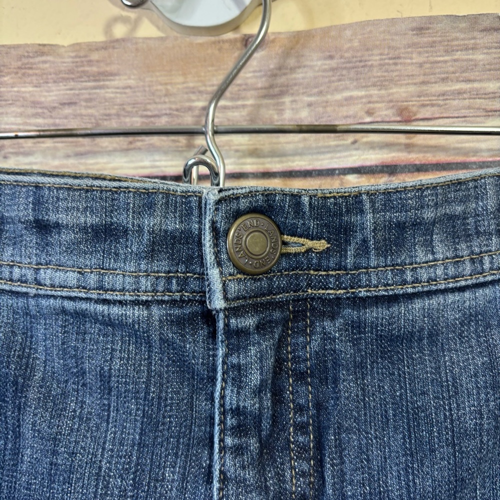 LANDS END DENIM CROPPED WIDE LEG MEDIUM WASH SIZE 20W JEANS - Picture 5 of 8